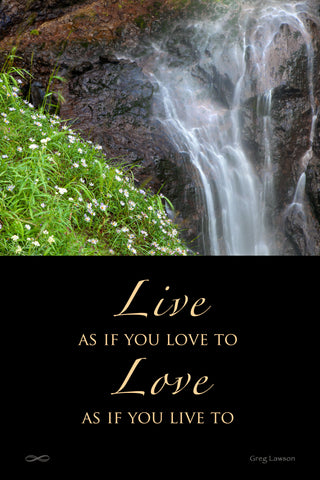 Live as if You Love To, Love as if You Live To