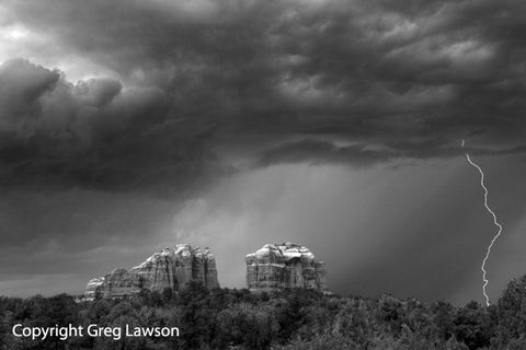 Monsoon Bolt - Greg Lawson Photography Art Galleries in Sedona